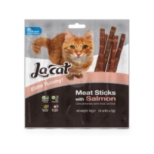 לה קט חטיף מקלות סלמון 30 גרם-La Cat Meat Sticks Salmon