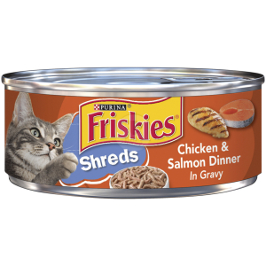 פריסקיז נתחי עוף וסלמון ברוטב-Friskies Chicken&Salmon Shreds In Gravy