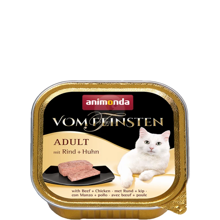 פיינשטיין בשר בקר ועוף חתול בוגר 100 גרם-Vom Feinsten Beef&Chicken Adult