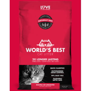 וורלד בסט קט ליטר מולטי קט ללא בישום 6.35 קג - World`s best cat litter
