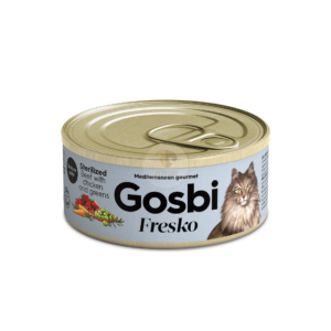 גוסבי בשר בקר,עוף&ירוקים חתול מסורס 70 גרם- Gosbi Beef,Chicken & Greens Sterilized Cat