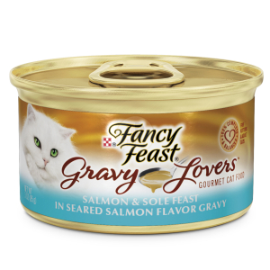פנסי פיסט סלמון וסול ברוטב עשיר 85 גרם- Fancy Feast Salmon&Sole In Gravy