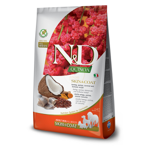 נטורל אנד דלישס קינואה לעור ולפרווה הרינג 2.5 ק"ג - N&D Quinoa SKIN&COAT Herring