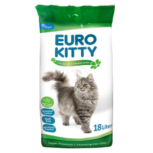 חול לחתולים יורו קיטי קרבון מתגבש 18 ק"ג - Euro Kitty