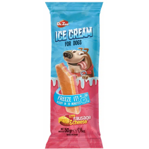 חטיף גלידה לכלב בטעם נקניק וגבינה 50 גרם
