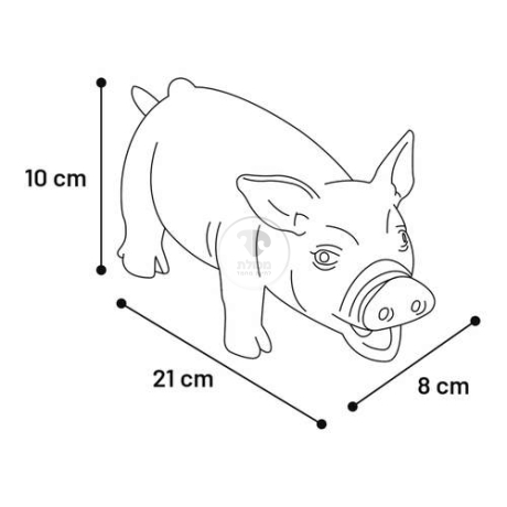 חזיר לטקס אפור 22 ס"מ