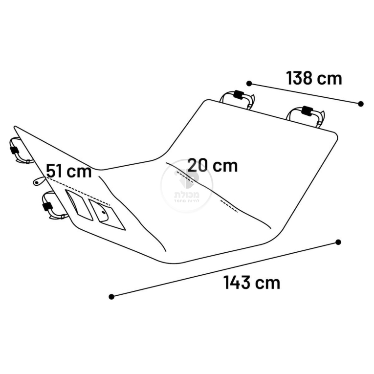 כיסוי לרכב למושב אחורי עם רוכסן