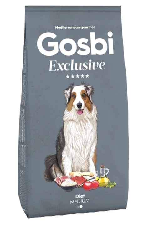 גוסבי אקסלוסיב דיאט לייט מדיום 12 ק"ג-Gosbi Exclusive Diet Medium