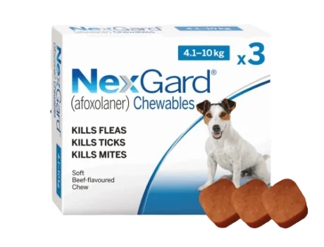 נקסגארד 3 כדורים נגד פרעושים וקרציות 4-10 ק”ג - NexGard