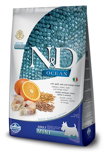 נטורל אנד דלישס דגים גזע קטן 7 ק"ג-N&D Codfish Adult Mini