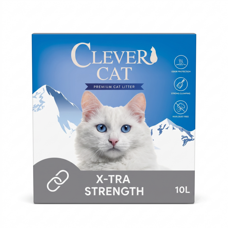 קלבר קט Clever Cat חול לחתולים מתגבש חזק במיוחד בתוספת פחם פעיל – 10 ליטר