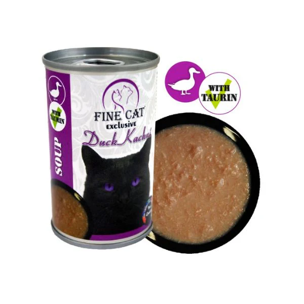 Fine Cat מעדן לחתולים ציר מרק ברווז - 158 גרם Fine Cat מעדן לחתולים ציר מרק ברווז - 158 גרם